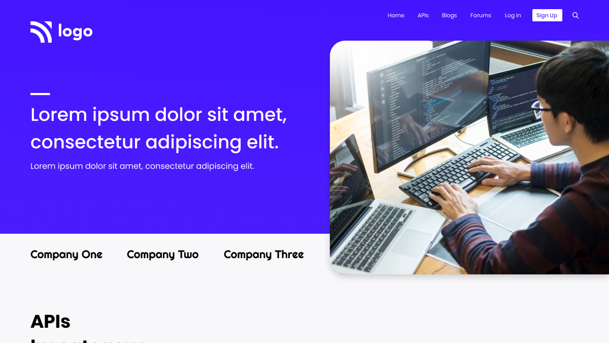Developer Landingpage